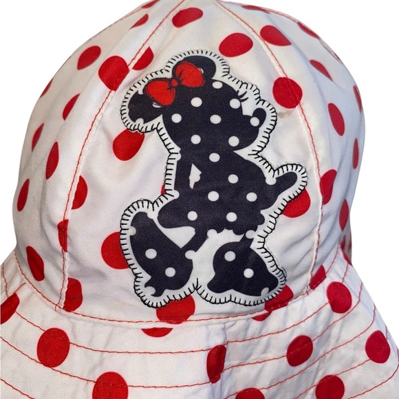 Disney Parks Reversible Minnie Mouse  PolkaDot Foldable wide brim Floppy Sun Hat - Picture 2 of 9